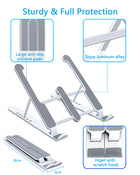 Plastic Foldable & Portable Laptop Stand | Lightweight Adjustable Laptop Holder | High-Quality ABS