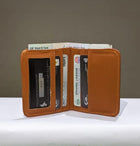 Men's Leather Wallet Black Orange Gray Puma Logo