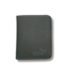 Men's Leather Wallet Black Orange Gray Puma Logo