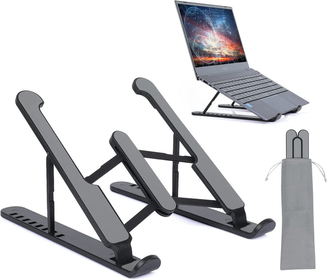 Plastic Foldable & Portable Laptop Stand | Lightweight Adjustable Laptop Holder | High-Quality ABS