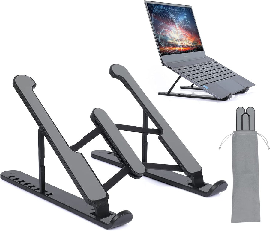 Plastic Foldable & Portable Laptop Stand | Lightweight Adjustable Laptop Holder | High-Quality ABS