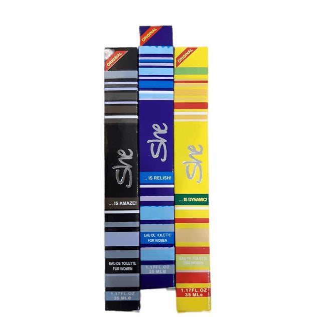 She Pocket Perfume Pack of 3 Long Lasting Fragrances