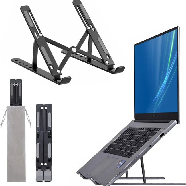 Premium Aluminum Foldable Laptop Stand – Adjustable & Portable