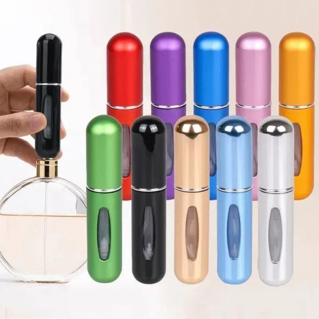 Reusable Travel Perfume Refiller Set of 3 Metal Bottles
