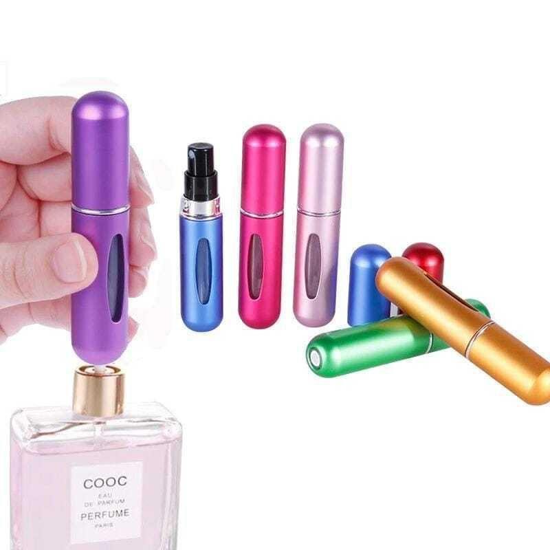 Reusable Travel Perfume Refiller Set of 3 Metal Bottles