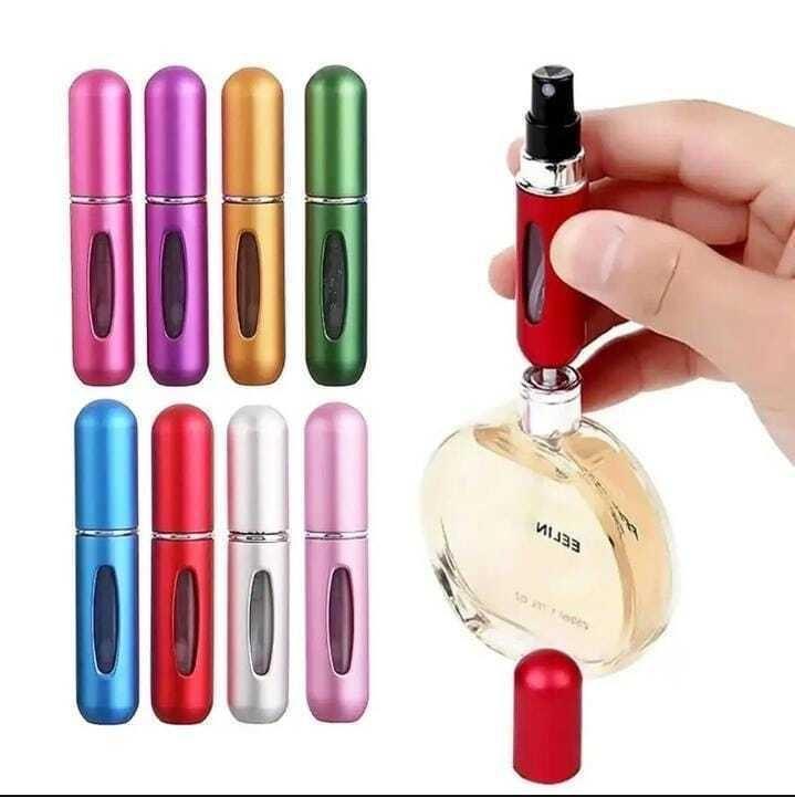 Reusable Travel Perfume Refiller Set of 3 Metal Bottles