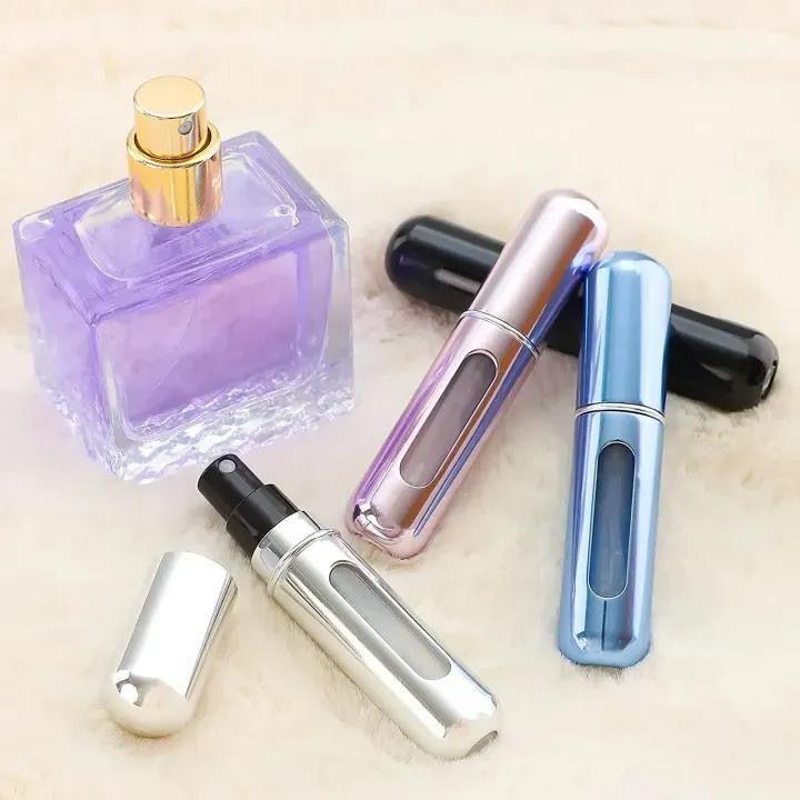 Reusable Travel Perfume Refiller Set of 3 Metal Bottles