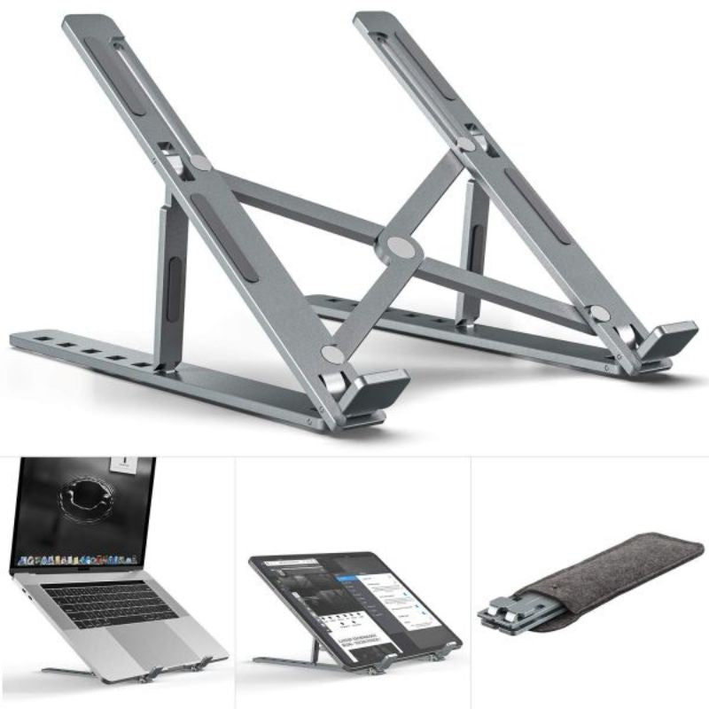 Premium Aluminum Foldable Laptop Stand – Adjustable & Portable