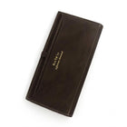 Men Spacious PU Leather Wallet Coffee White Stitching