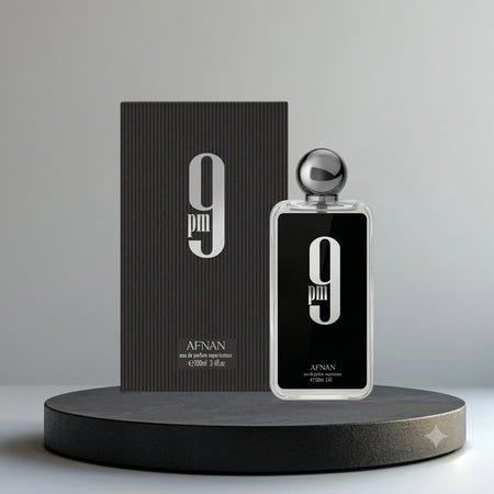 9 PM by Afnan Men Perfume 100ml Oriental Black Bottle
