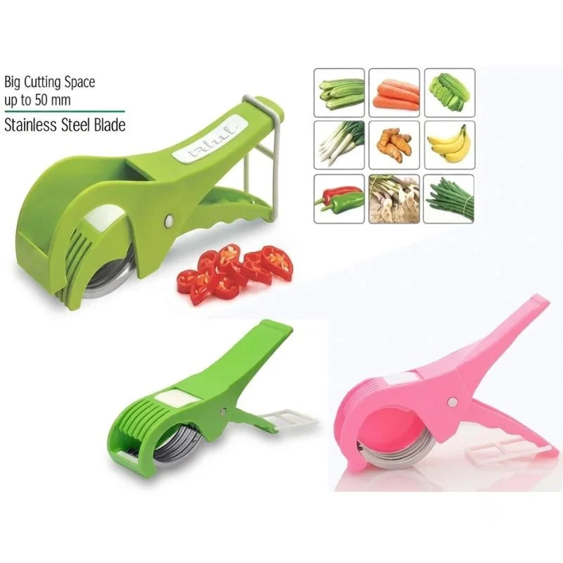 5 Blade Vegetable & Fruit Cutter and Slicer | Multipurpose Vegetable Chopper & Fruit Slicer | Kitchen Cutter with 5 Stainless Steel Blades | Multiple Colors